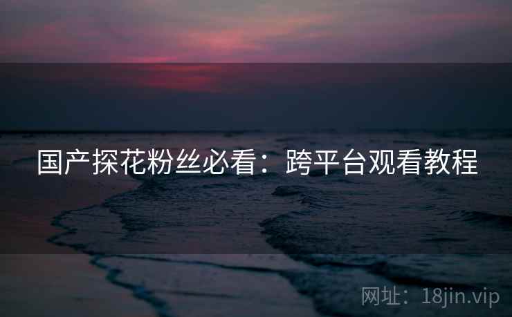 国产探花粉丝必看:跨平台观看教程